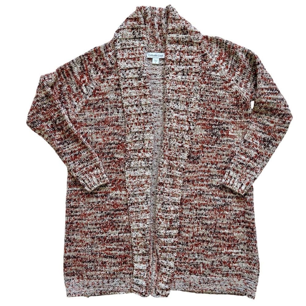COLDWATER CREEK | Long Marled Ragg Cardigan Sweater Sz S
